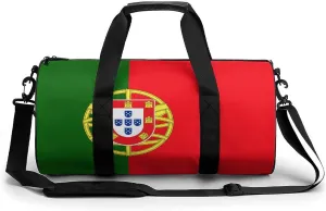 Portugal Flag Gym Duffel Bag for Women Men Dry Wet Pocket Travel Tote