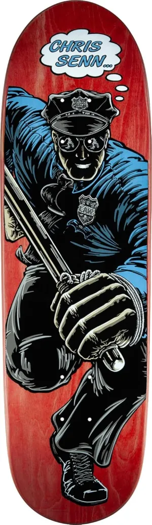Powell Peralta Chris Senn Cop Reissue Skateboard Deck, 9.13" x 31.83"