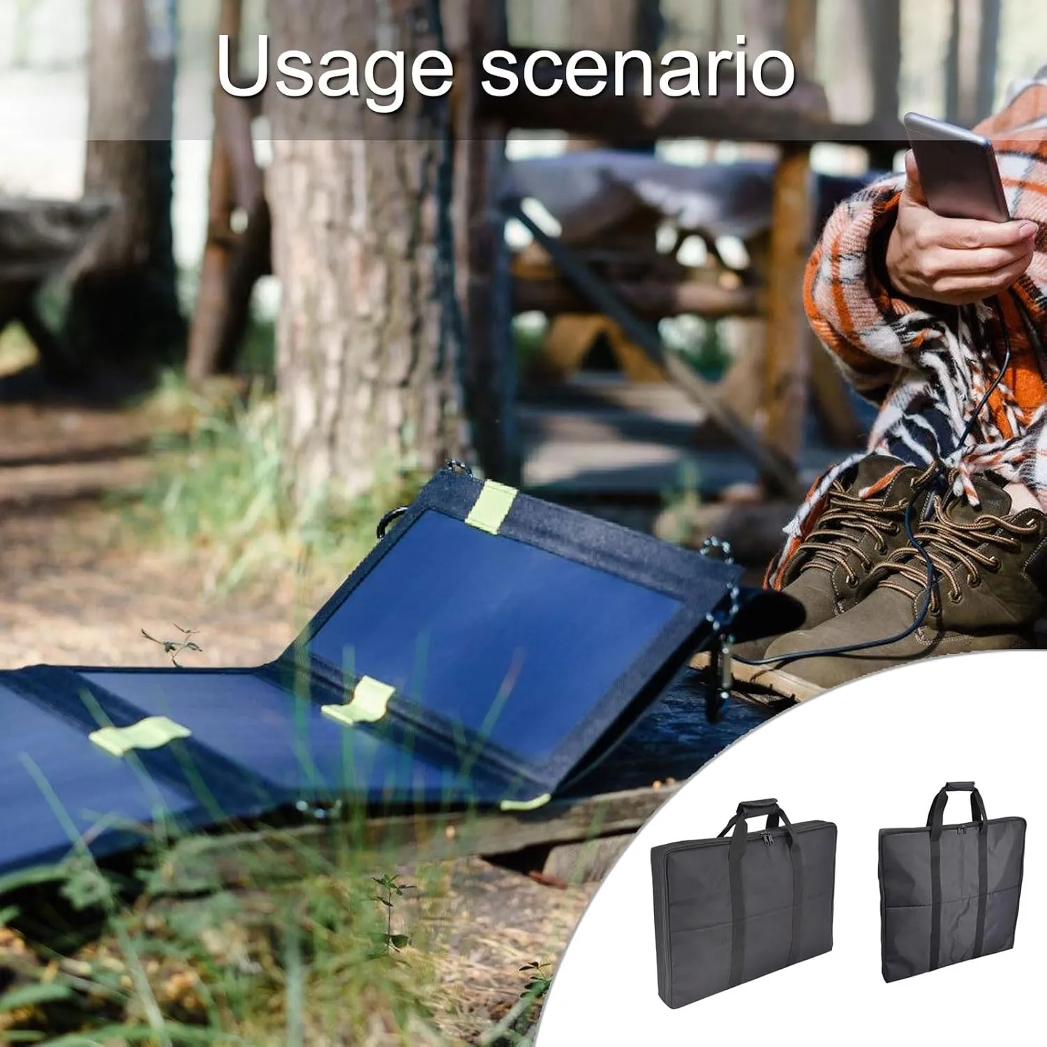Practical Solars Panel Carrying Case With Full Protective Accessory For Campings Trip And Home Storage