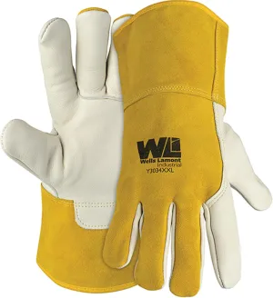 Premium Cowhide Leather Mig Welding Glove | Para-Aramid Lined - Welding, Manufacturing, Construction