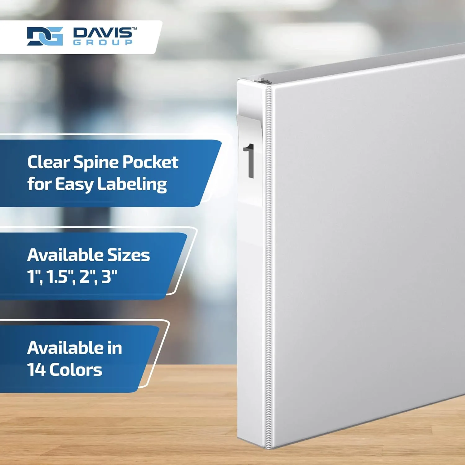 Premium Economy 6-Pack 3-Ring Binders for School or Office, D-Ring Binders, 1 Inch, White