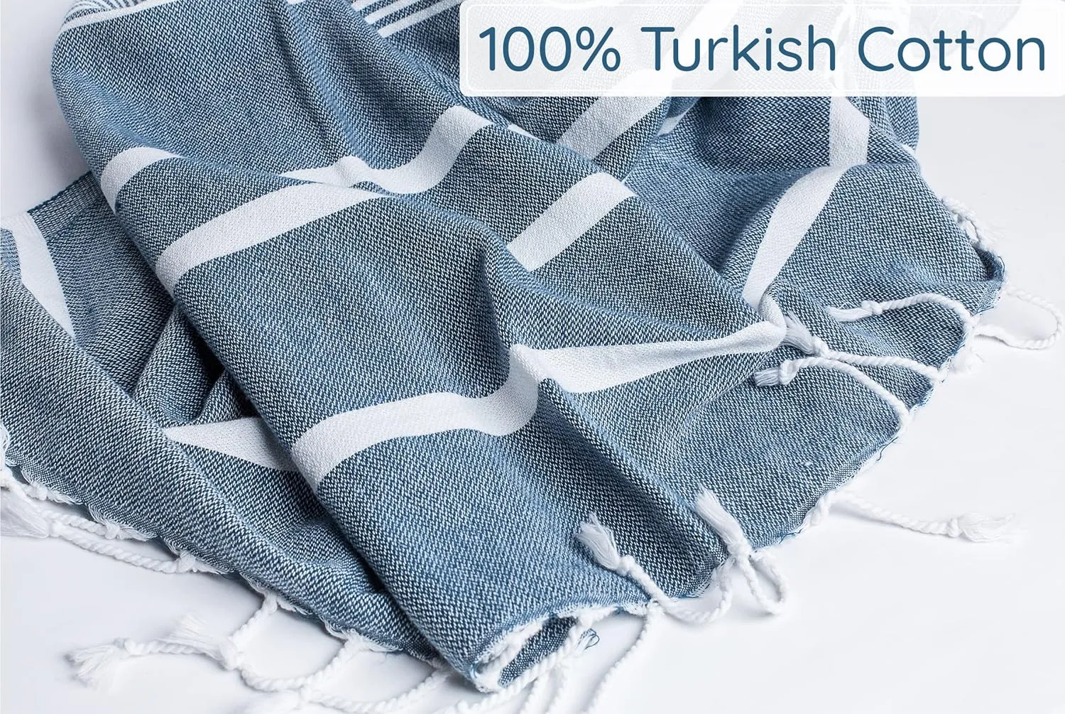 Premium Turkish Beach Towel (35”x67”) Suitable for Adults and Kids 100% Natural Cotton Quick Dry and Sand Free Turkish Towel Beach Blanket – Blue Skydiver Color