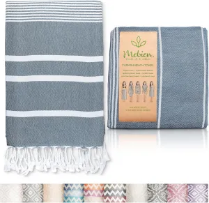 Premium Turkish Beach Towel (35”x67”) Suitable for Adults and Kids 100% Natural Cotton Quick Dry and Sand Free Turkish Towel Beach Blanket – Blue Skydiver Color