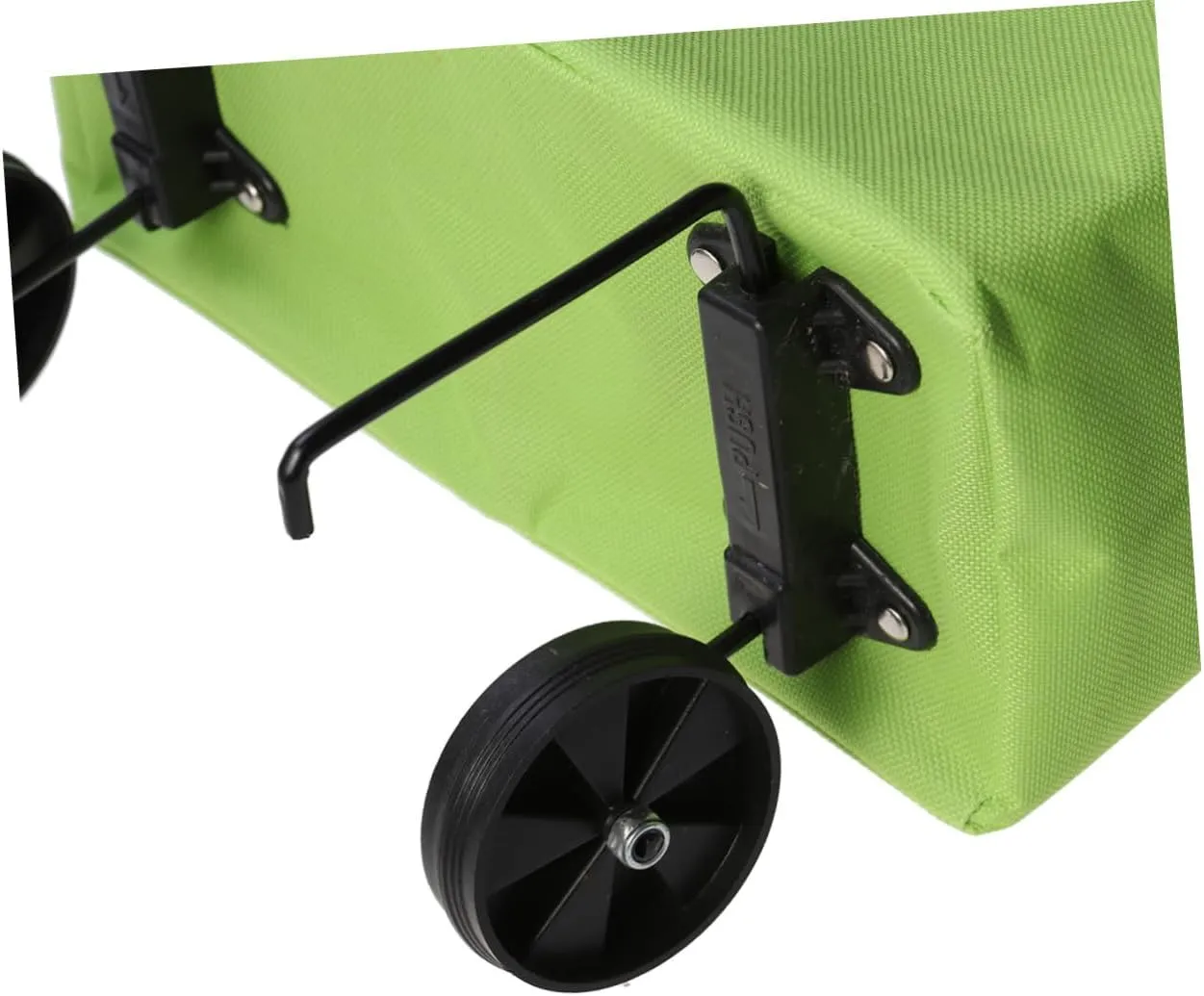 PRETYZOOM Collapsible Shopping Cart Portable Green Trolley for Vegetables Lightweight Folded Design for Shopping Travel Outdoor Use Fits Pocket Suitable for All Ages