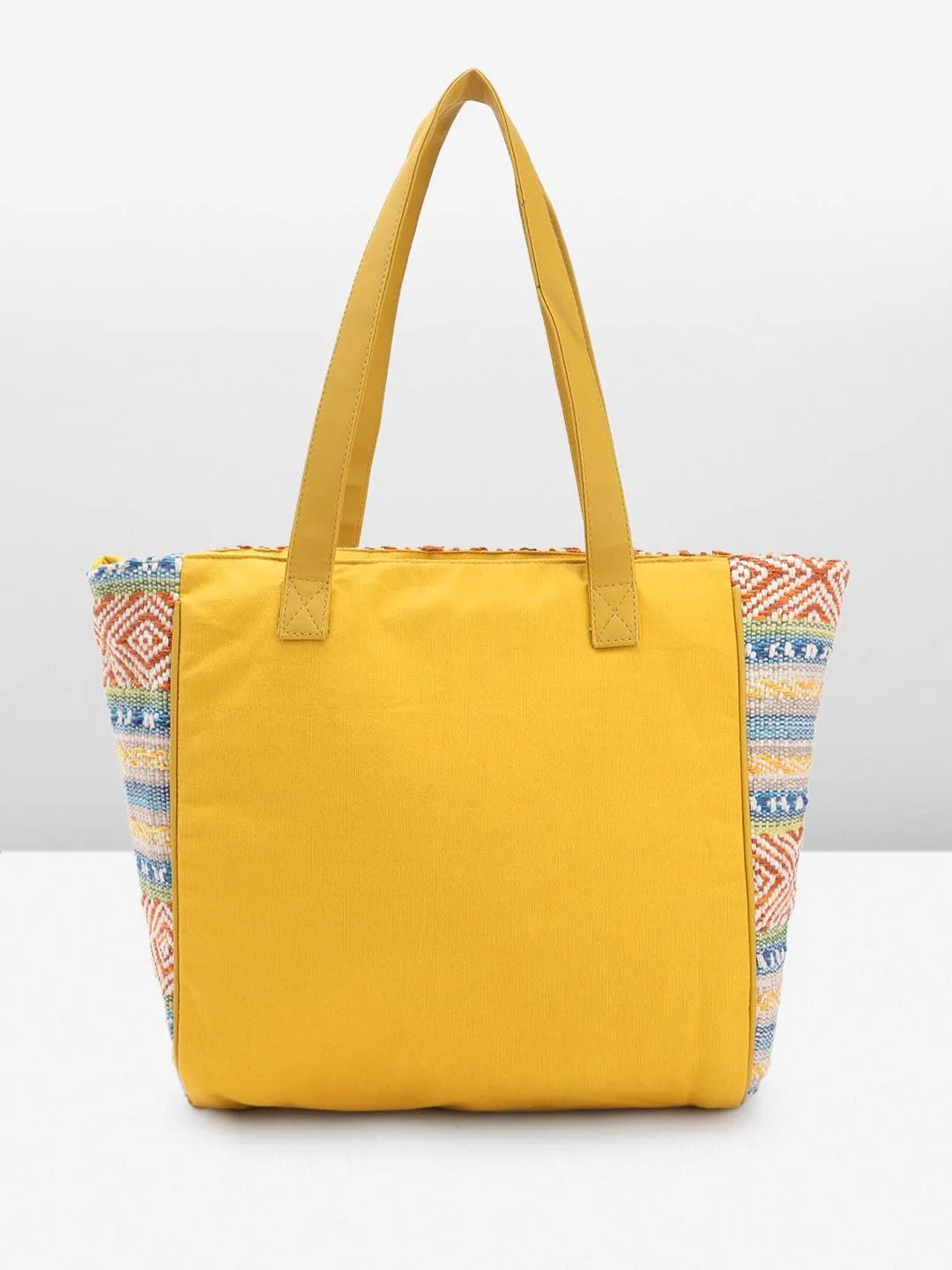 PRIMROSE Geometric Printed Embroidered Oversized Shopper Tote Bag
