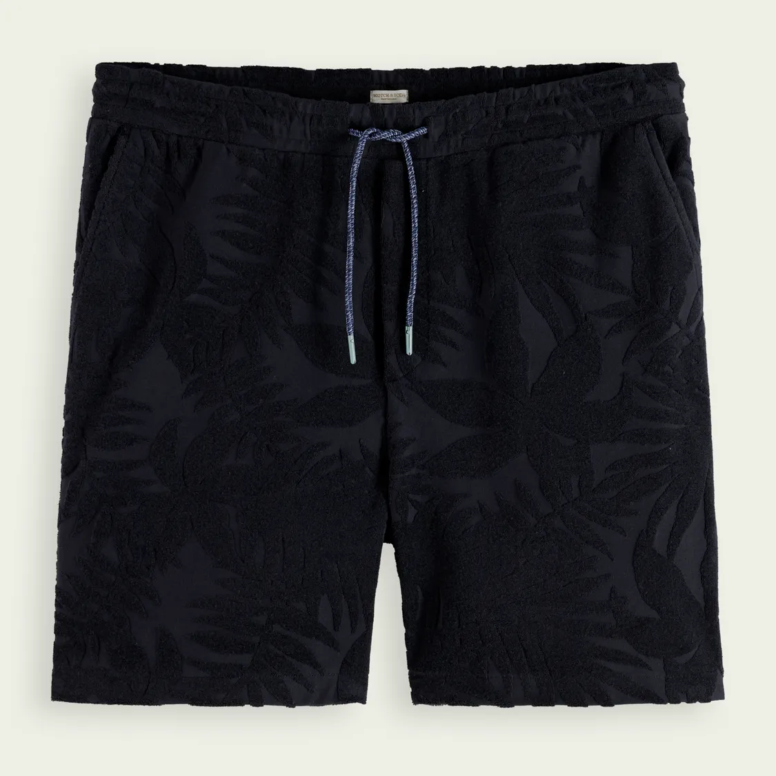Printed Jacquard Shorts (Navy)