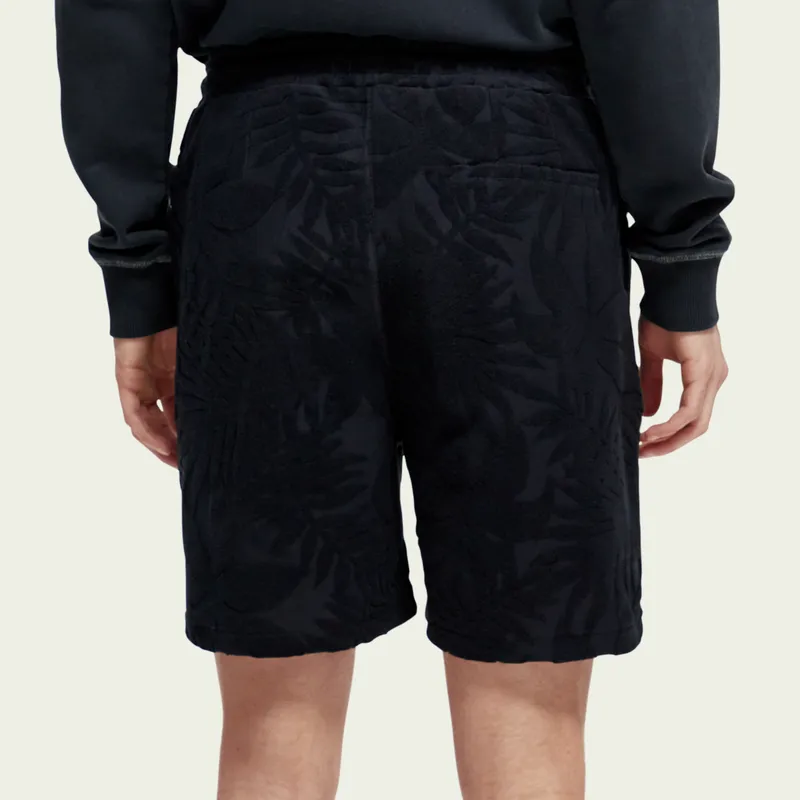 Printed Jacquard Shorts (Navy)