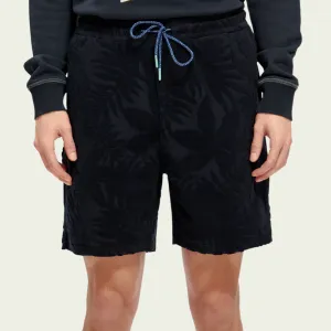 Printed Jacquard Shorts (Navy)