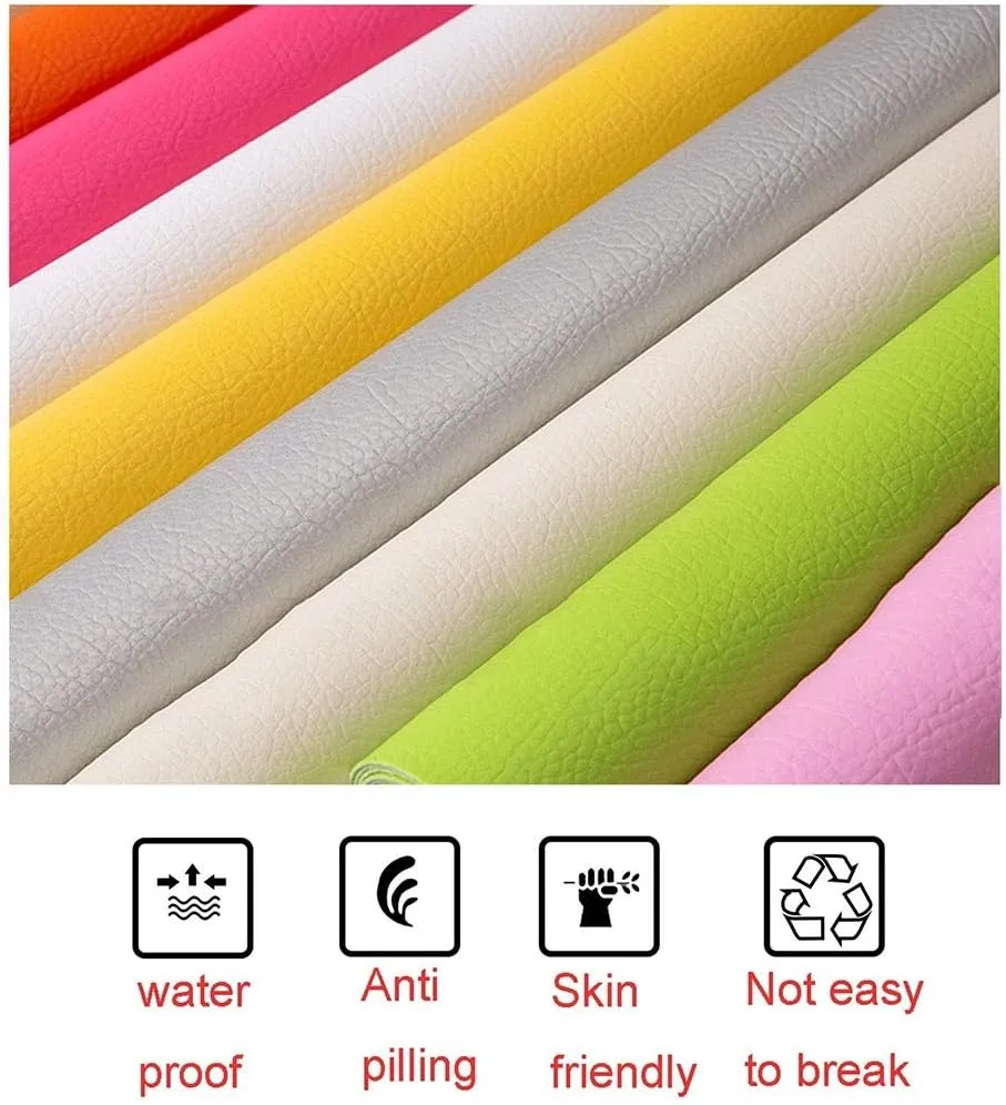 PU Fabric Leather140 X 100 cm, Leatherette Faux Leather Upholstery Crafts DIY Sewings Sofa Handbag Car Seat Hair Bows Decorations(Pink,1.4X4m)