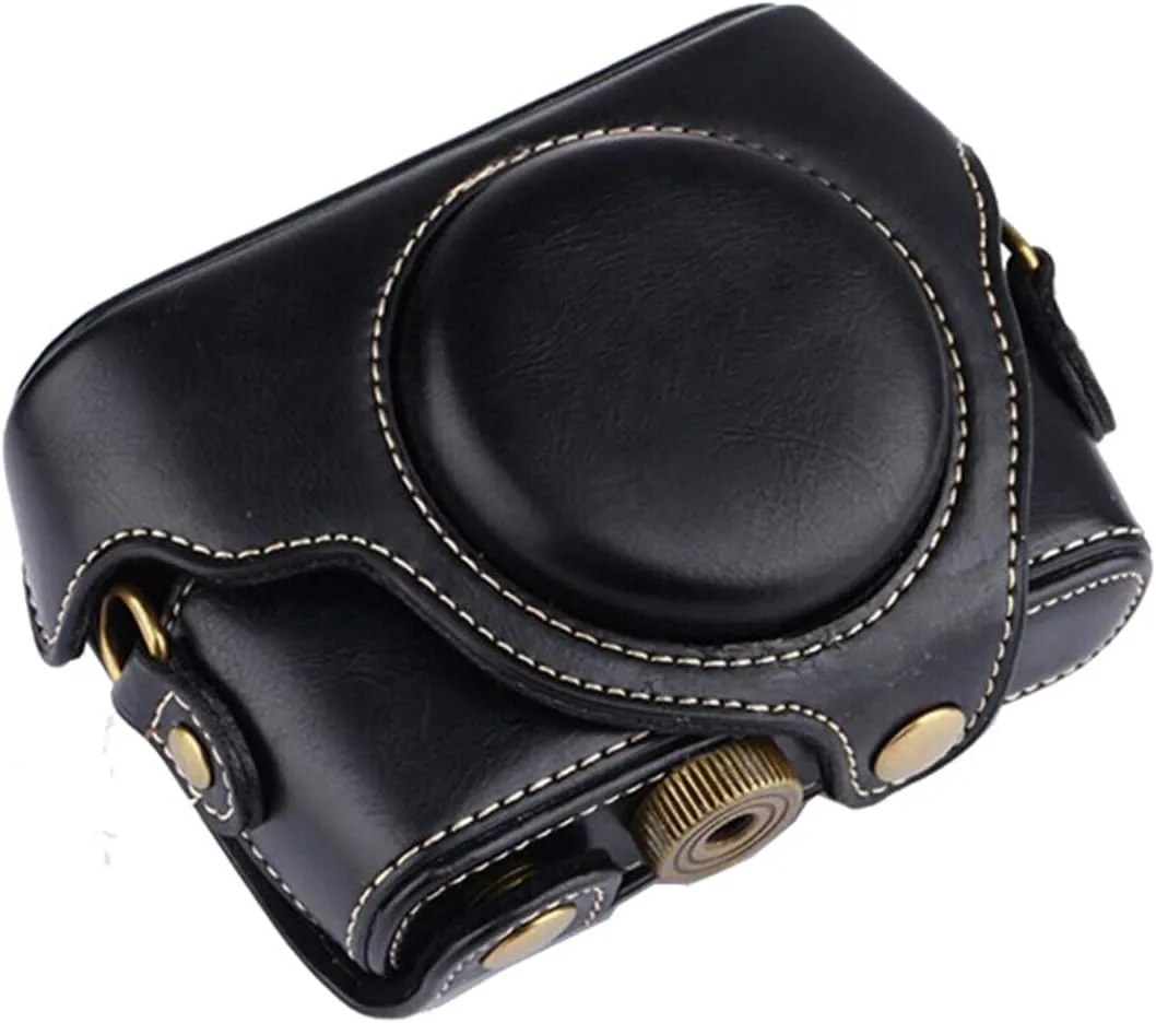 PU Leather Camera Bag Case Cover For Sony RX100 RX100II RX100III RX100IV RX100VII RX100VIII M3 M5 M6 M7 DSC-RX100 III RX100M3 With Shoulder Strap Camera Bags