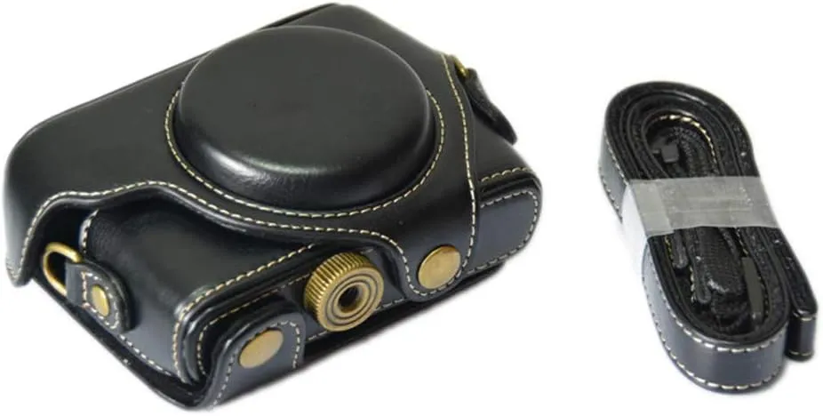 PU Leather Camera Bag Case Cover For Sony RX100 RX100II RX100III RX100IV RX100VII RX100VIII M3 M5 M6 M7 DSC-RX100 III RX100M3 With Shoulder Strap Camera Bags