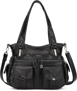 Purses and Handbags for Women Large Hobo Shoulder Bags Soft PU Leather Multi-Pocket Tote Bag