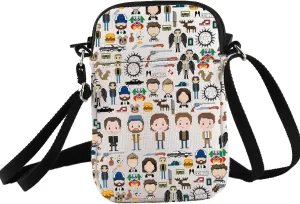 PXTIDY Natural Tv Show Inspired Crossbody Bag Natural Roles Cartoon Pattern Crossbody Purse Natural Merch Gift