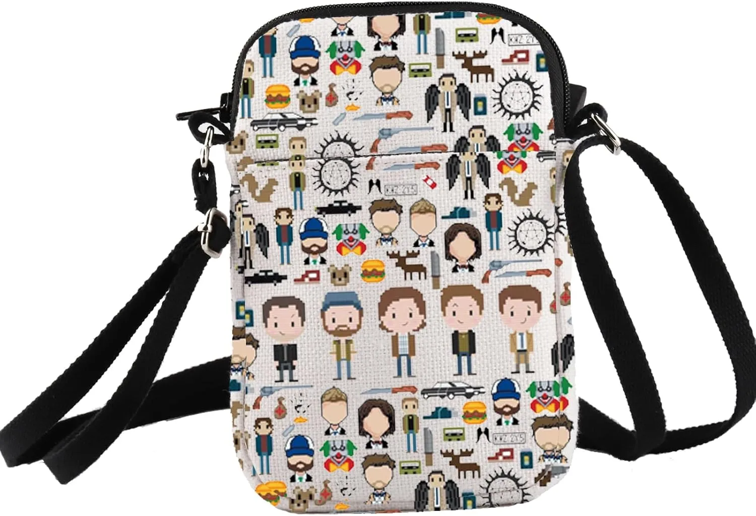 PXTIDY Natural Tv Show Inspired Crossbody Bag Natural Roles Cartoon Pattern Crossbody Purse Natural Merch Gift