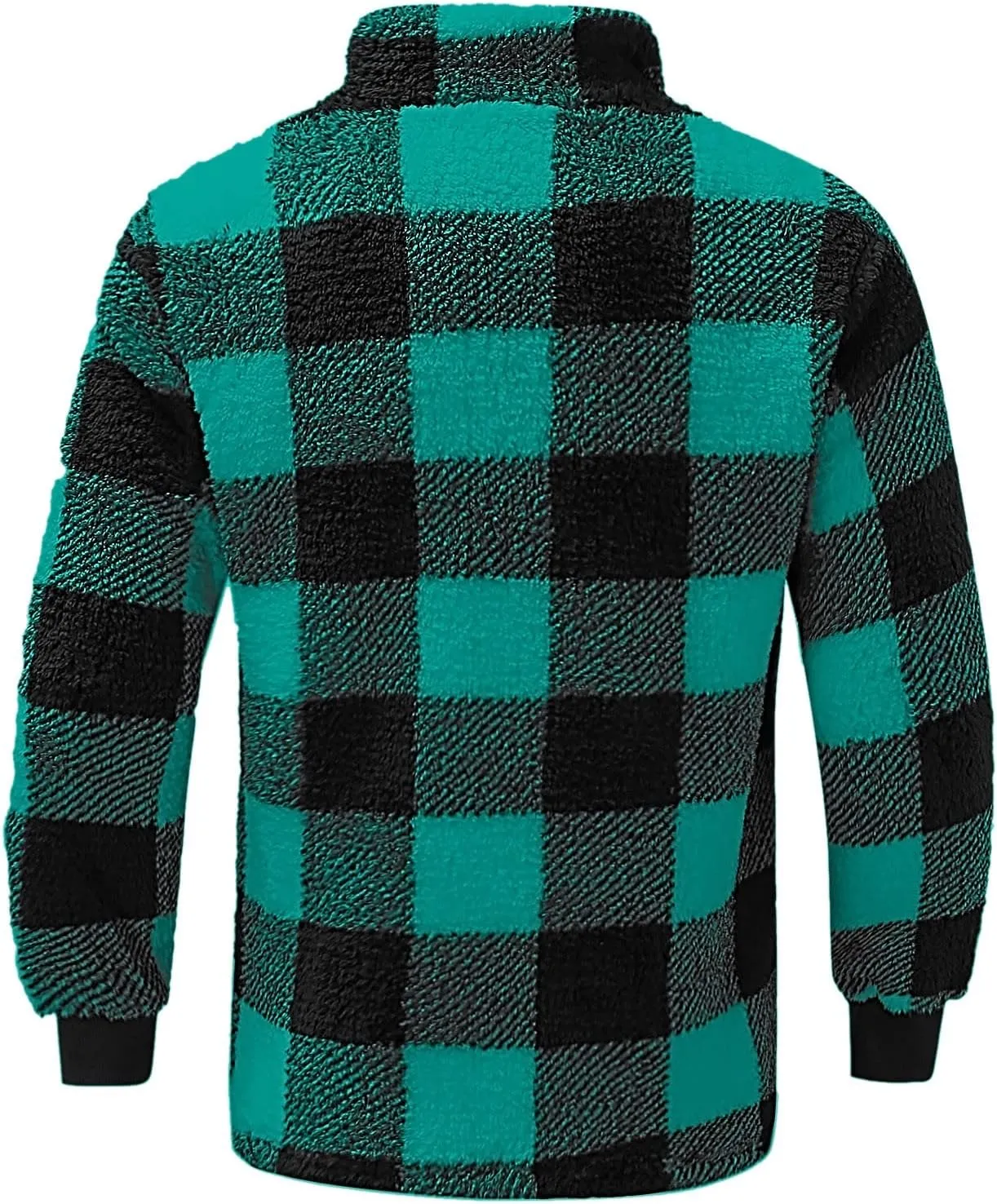 Quilted Lined Flannel Shirt Jacket for Men Hooded Zipper Pocket Long Sleeve Shirt Patchwork Flannel Shirt for Men