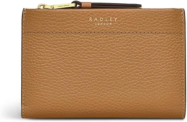 RADLEY London – Rivington -Leather Medium Bifold Wallet - Multi-Card Holder with Zipper Pocket - Slim Wallet for Women (CARAMEL)