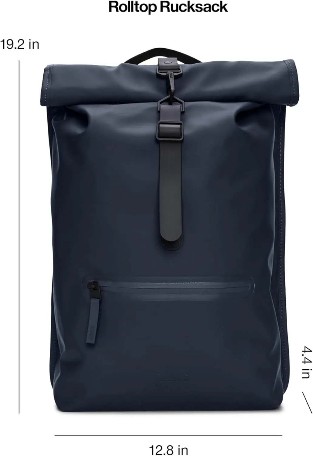 RAINS Rolltop Rucksack -Backpack - Waterproof Backpack for Women and Men - Rucksack for Travel and Work (Blue)