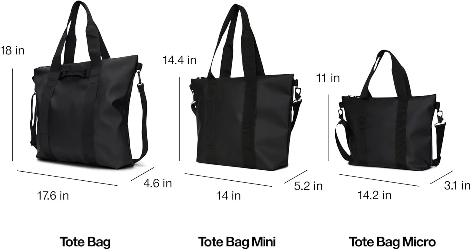 RAINS Tote Bag - Waterproof Crossbody Totebag for Men and Women - Tote Bag for Travel and Everyday use