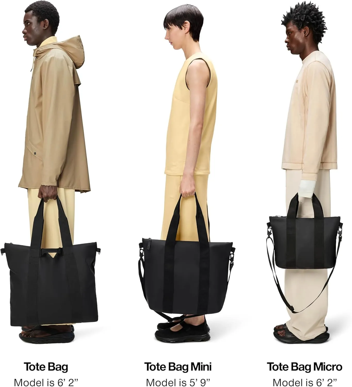 RAINS Tote Bag - Waterproof Crossbody Totebag for Men and Women - Tote Bag for Travel and Everyday use