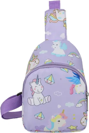 Ralcosuss Kids Cute Animal Dinosaur Unicorn Crossbody Chest Sling Bag Shoulder Bag for Girls Boys