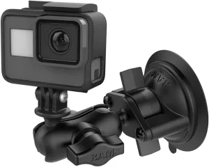 RAM Mounts Twist-Lock Suction Cup Mount with Universal Action Camera Adapter RAM-B-166-A-GOP1U