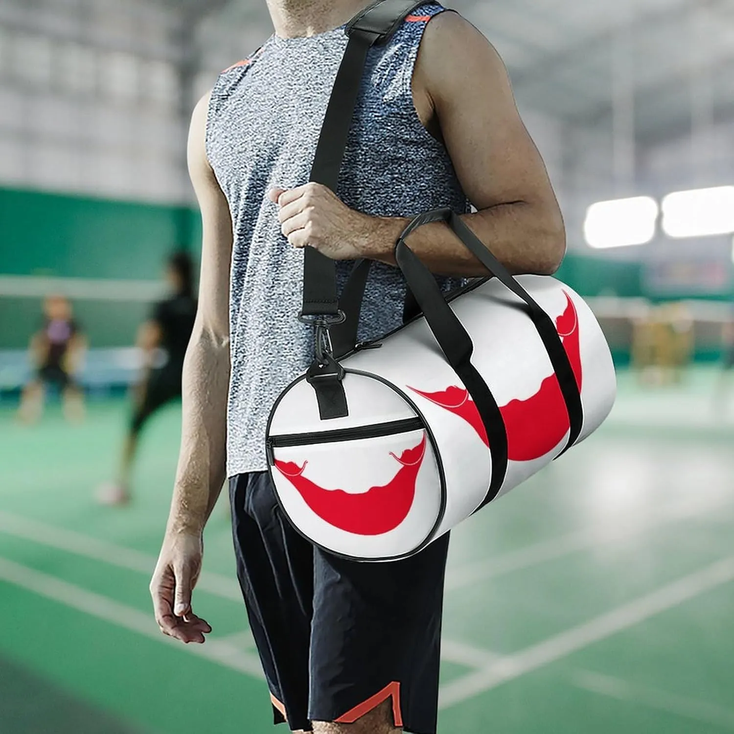 Rapa Nui Flag Sports Duffel Bag for Men Women with Shoe Compartment Gym Weekender Tote