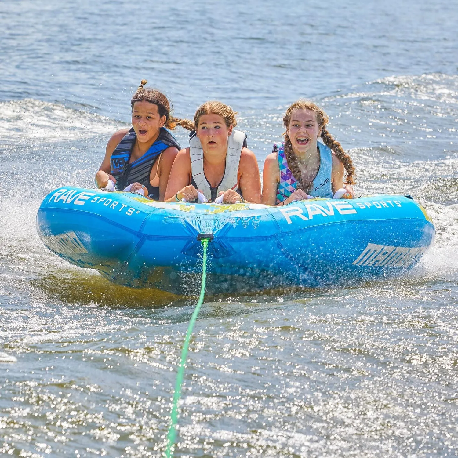 RAVE Sports Mambo Boat Towable Tube - Inflatable Boating Tube for 1-3 Riders