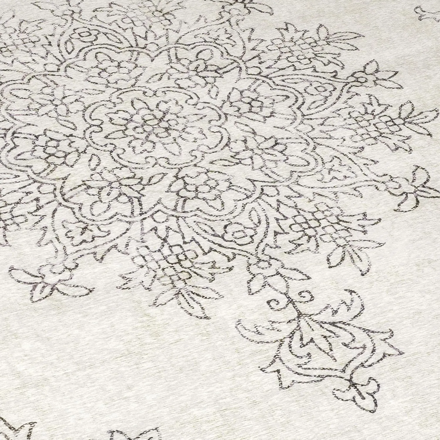 ReaLife Rugs Machine Washable Area Rug - Living Room Bedroom Bathroom Kitchen Entryway Office - Padded Crease Free Stain Resistant Premium - Boho Farmhouse Vintage- Paige- Ivory - 2'x 3'