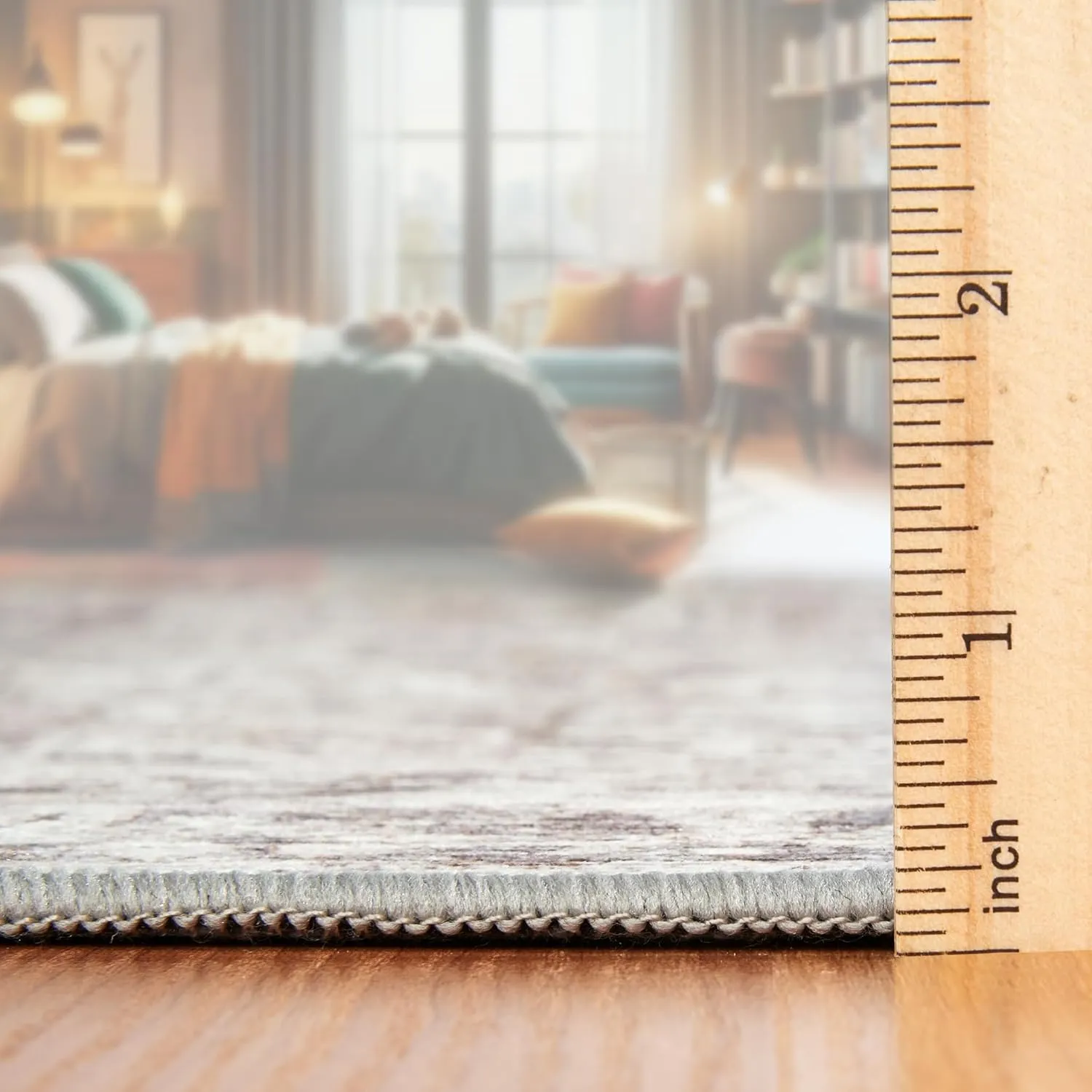 ReaLife Rugs Machine Washable Area Rug Runner - Living Room Bedroom Bathroom Kitchen Entryway Office - Padded Low Pile Stain Resistant Premium - Modern Abstract Contemporary - Quinn - Beige 2'6" x 6'