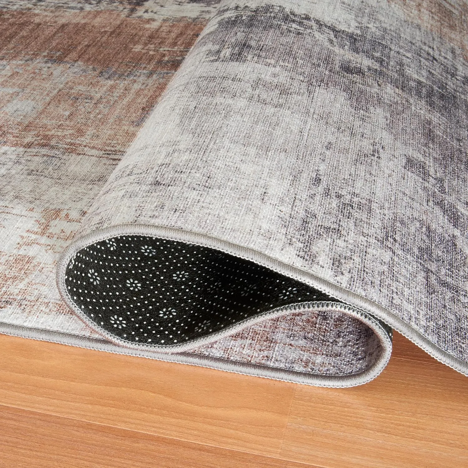 ReaLife Rugs Machine Washable Area Rug Runner - Living Room Bedroom Bathroom Kitchen Entryway Office - Padded Low Pile Stain Resistant Premium - Modern Abstract Contemporary - Quinn - Beige 2'6" x 6'