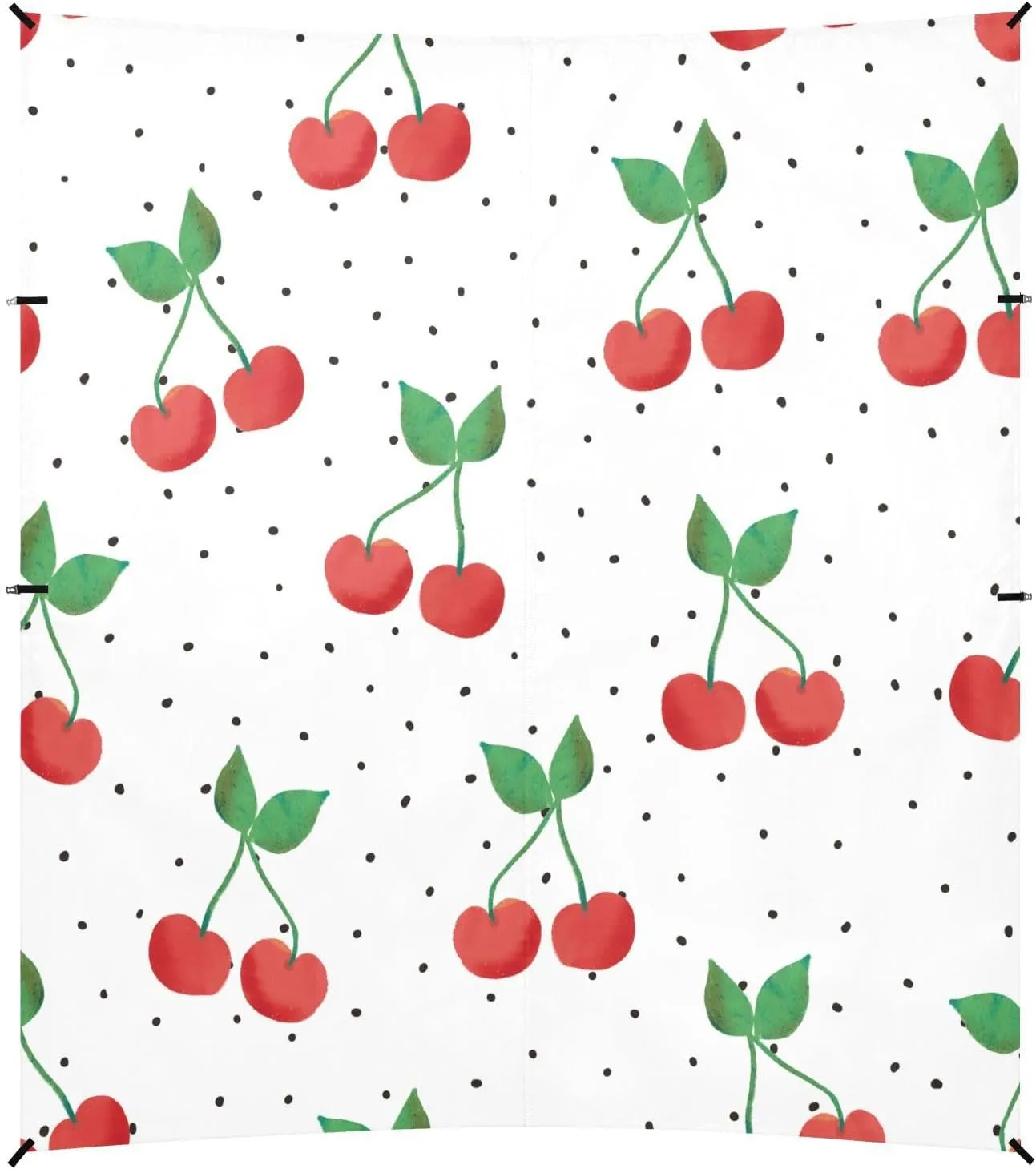 Red Cherries on Dotted Beach Tent Camping Sun Shelters Portable Outdoor Canopy Sun Shade for Camping Trips Fishing Backyard Fun or Picnics Easy Setup with Carrying Bag