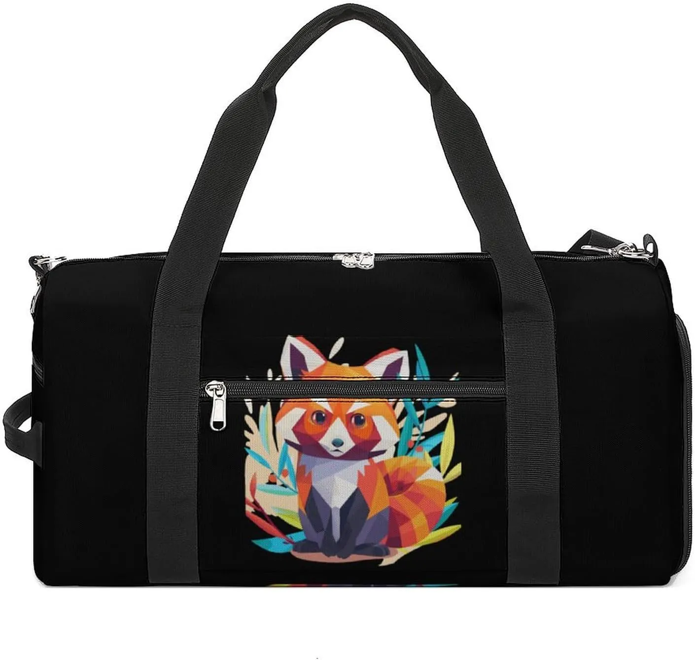 Red Panda Sports Gym Bag for Men Women Travel Duffel Bag with Shoulder Strap
