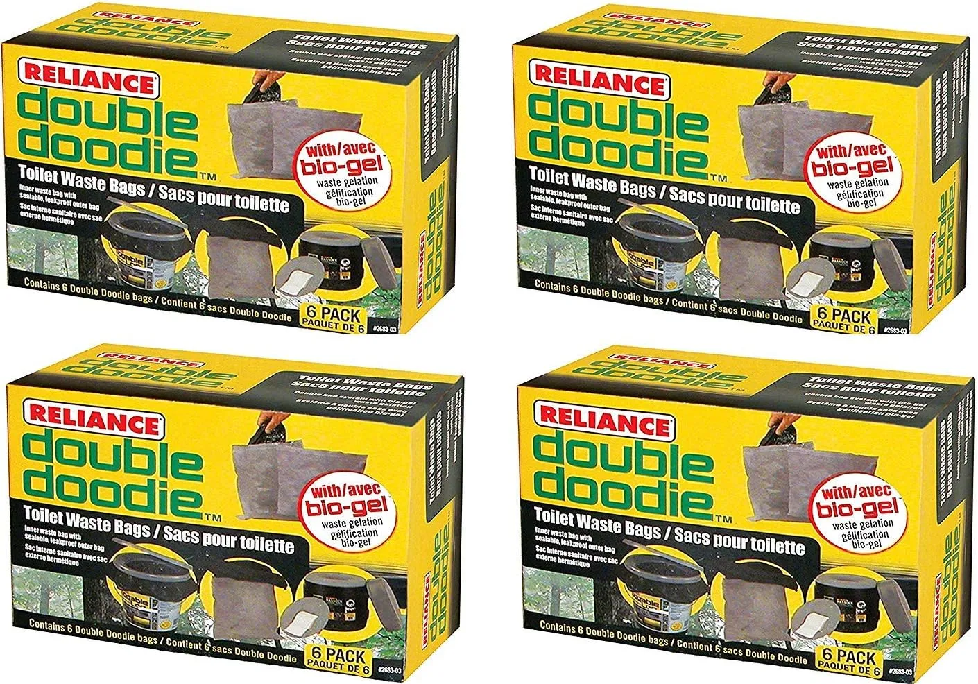 Reliance Products 2683-03 Double Doodie Toilet Waste Bags