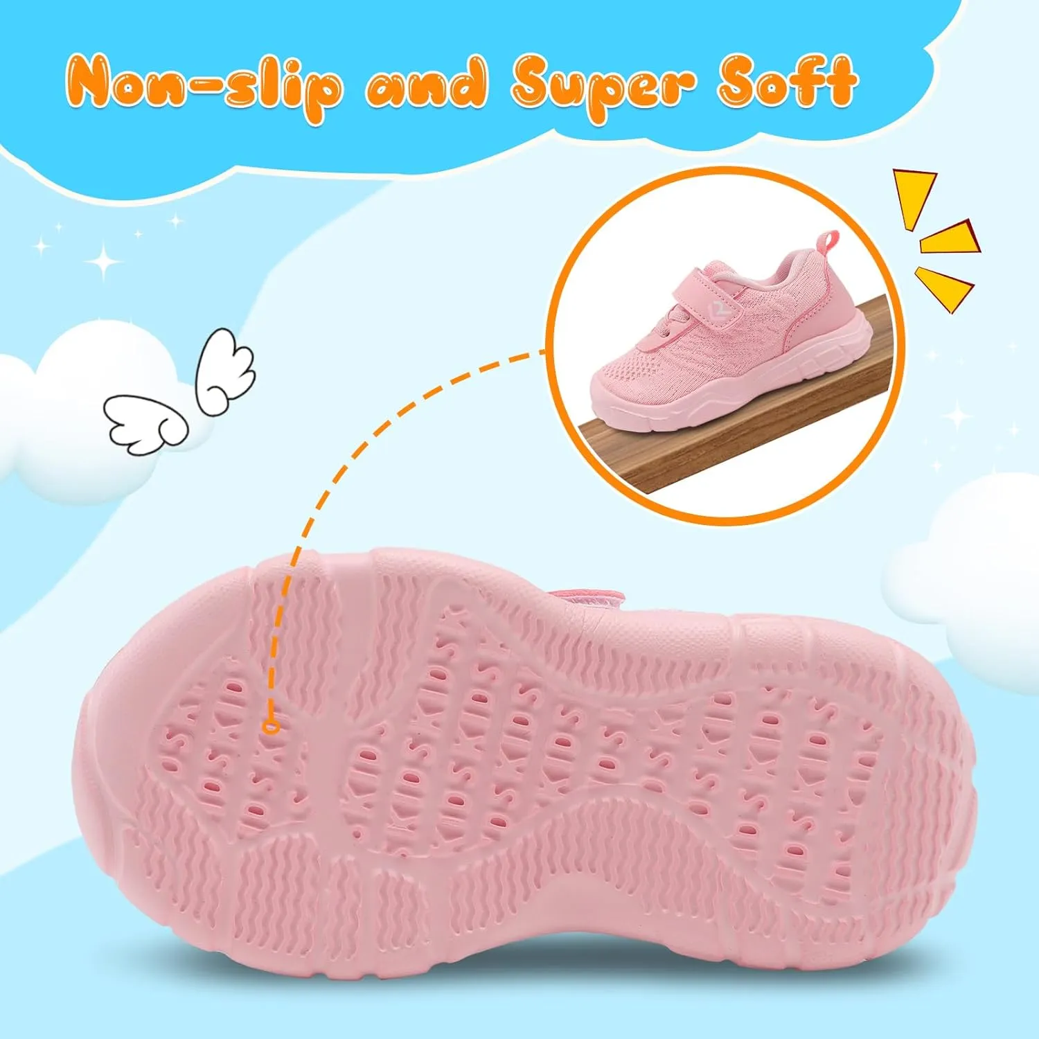 relxfeet Toddler Boys Girls Shoes Wide Toe Box Barefoot Sneakers Fashion Lightweight Breathable Tennis Walking Shoes