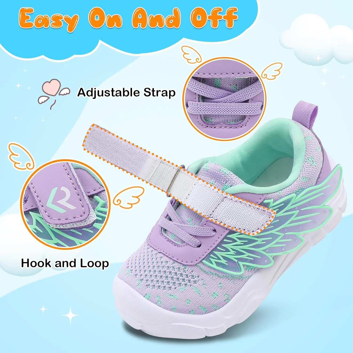 relxfeet Toddler Boys Girls Shoes Wide Toe Box Barefoot Sneakers Fashion Lightweight Breathable Tennis Walking Shoes