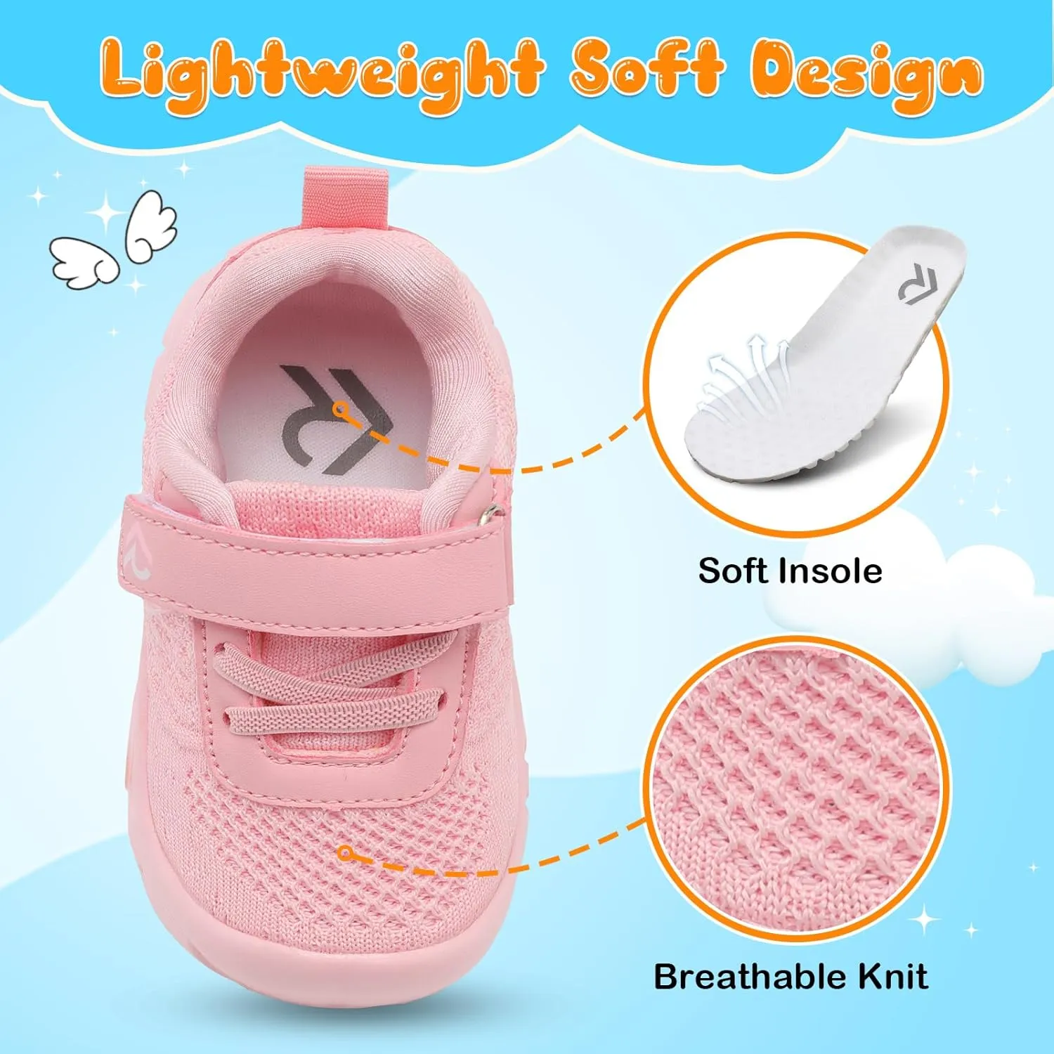 relxfeet Toddler Boys Girls Shoes Wide Toe Box Barefoot Sneakers Fashion Lightweight Breathable Tennis Walking Shoes