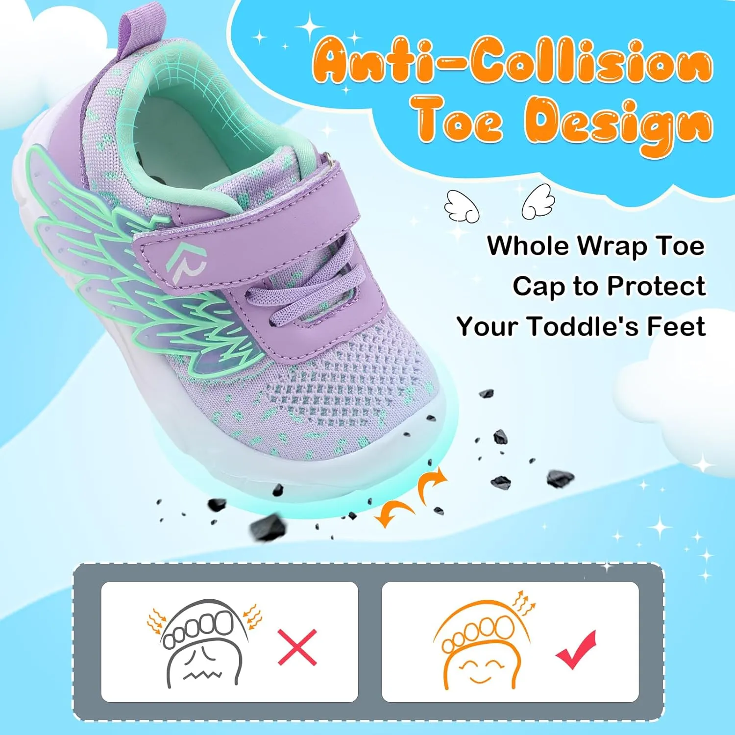 relxfeet Toddler Boys Girls Shoes Wide Toe Box Barefoot Sneakers Fashion Lightweight Breathable Tennis Walking Shoes