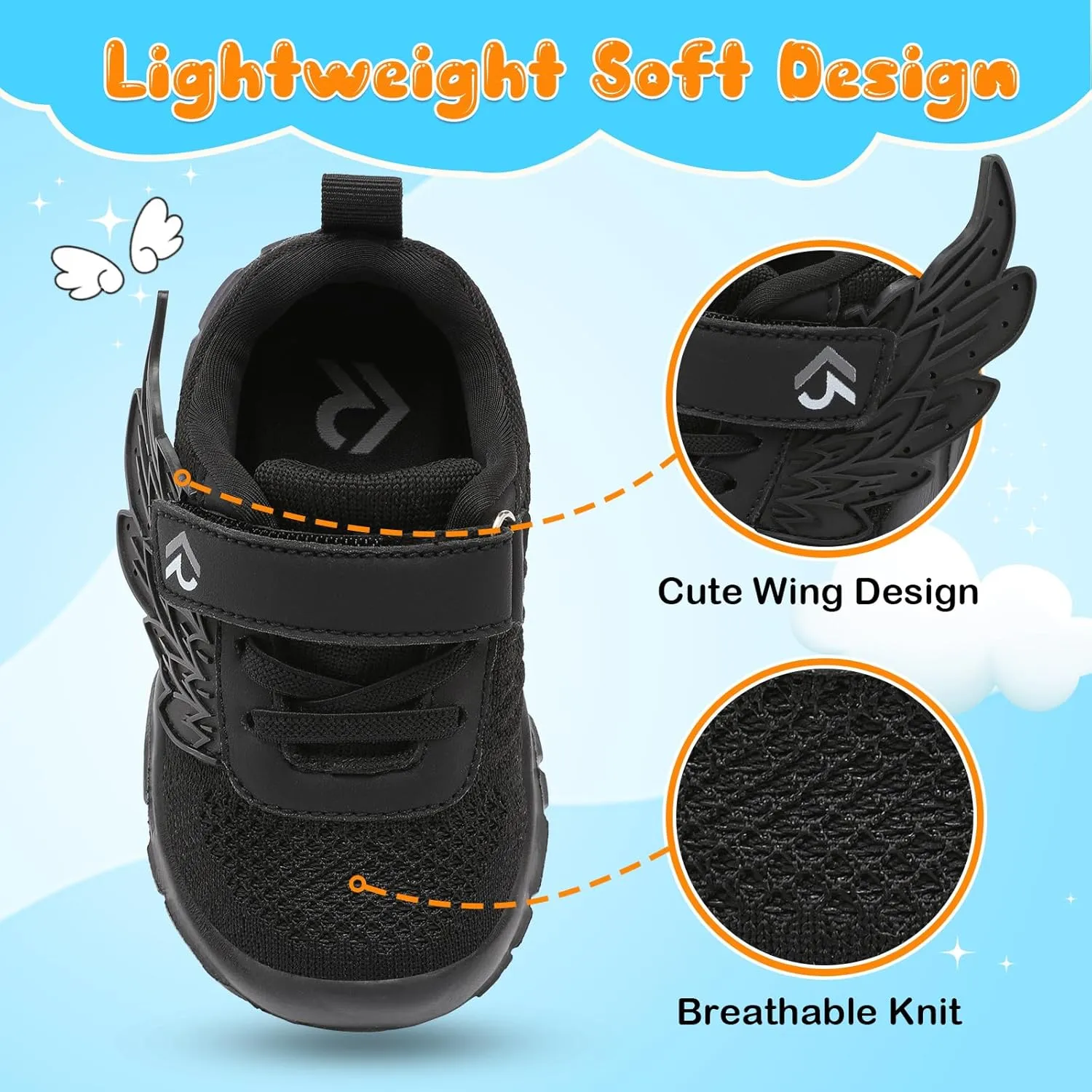 relxfeet Toddler Boys Girls Shoes Wide Toe Box Barefoot Sneakers Fashion Lightweight Breathable Tennis Walking Shoes