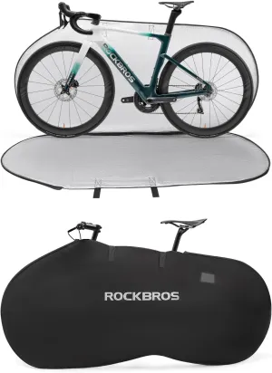 ROCKBROS Bike Travel Bag for Transportation Travel Outdoor Indoor Bike Storage Bag Anti-dust Waterproof Bike Covers for 26 inch Mountain Bike Road Bike, Black