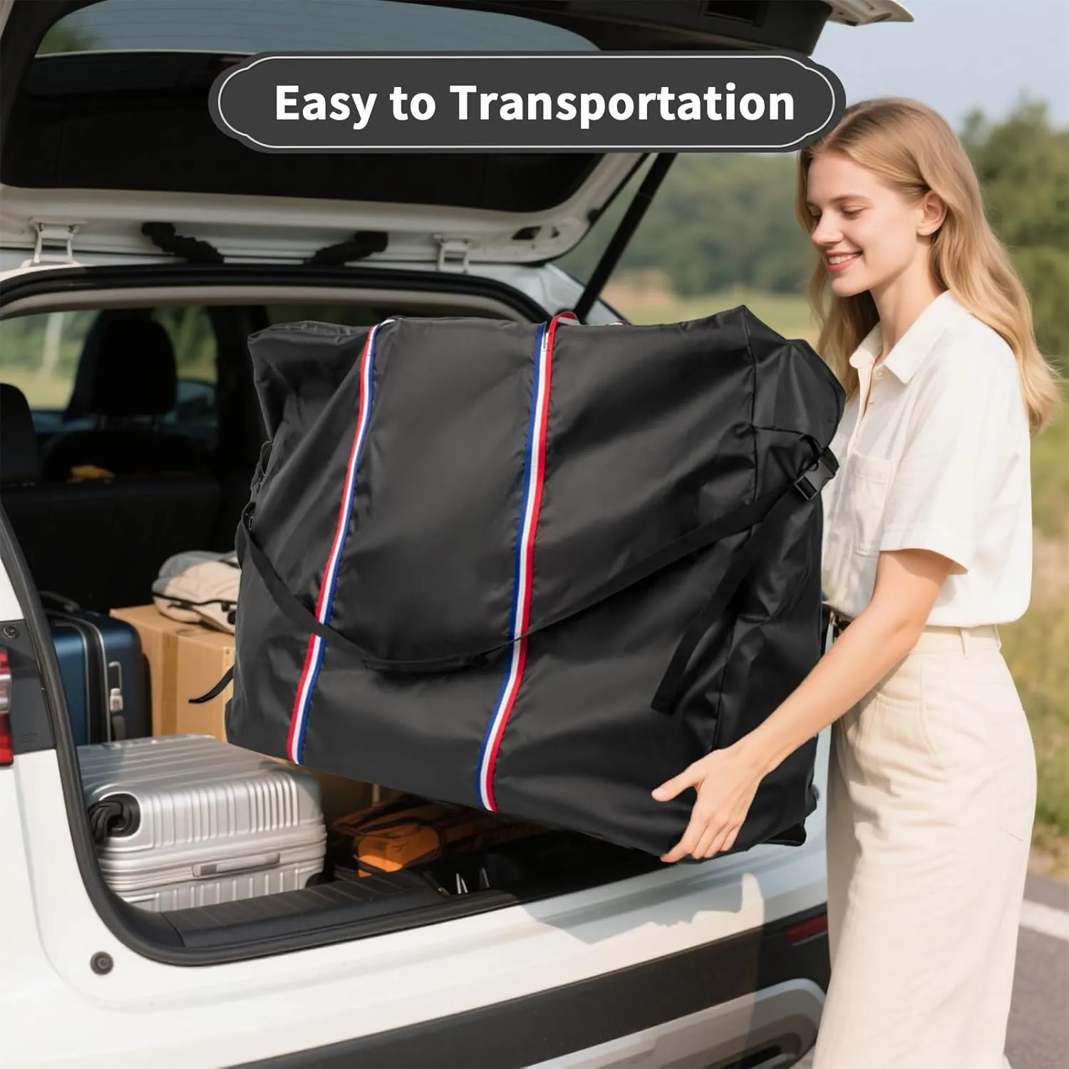 Rollator Travel Bag - Waterproof Wheelchair Bag for Folding Walker, Compact Wheelchair Transport Chair Portable Carry Case Cover for Car & Airplane TSA Traveling (34" Lx17 Wx42 H)