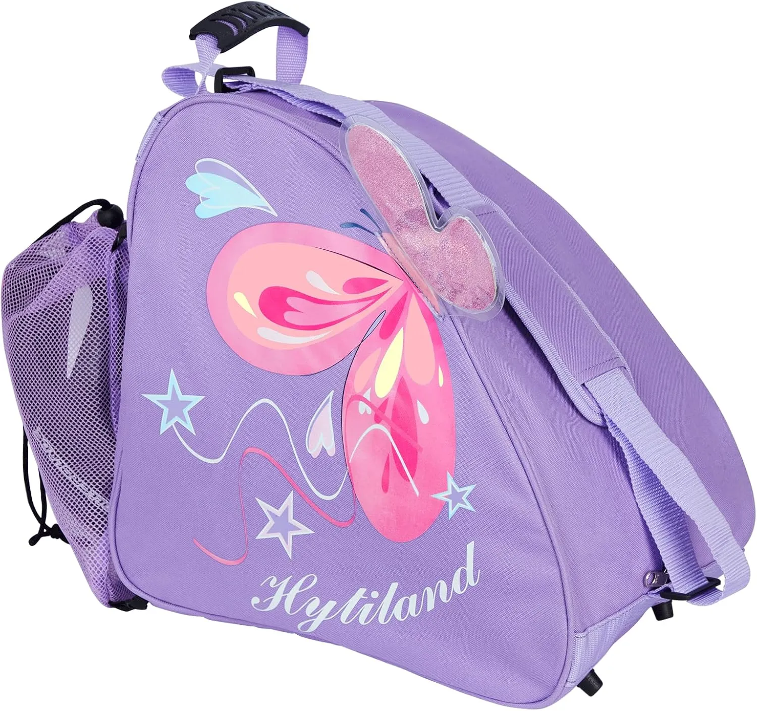 Roller Skate Bag Cartoon Style Skate Bag Wing Ice Skate Bag Carry Quad Inline Skate Bag Removable Mesh Pocket Hockey Skate Bag Carry Quad Inline Skate Bag