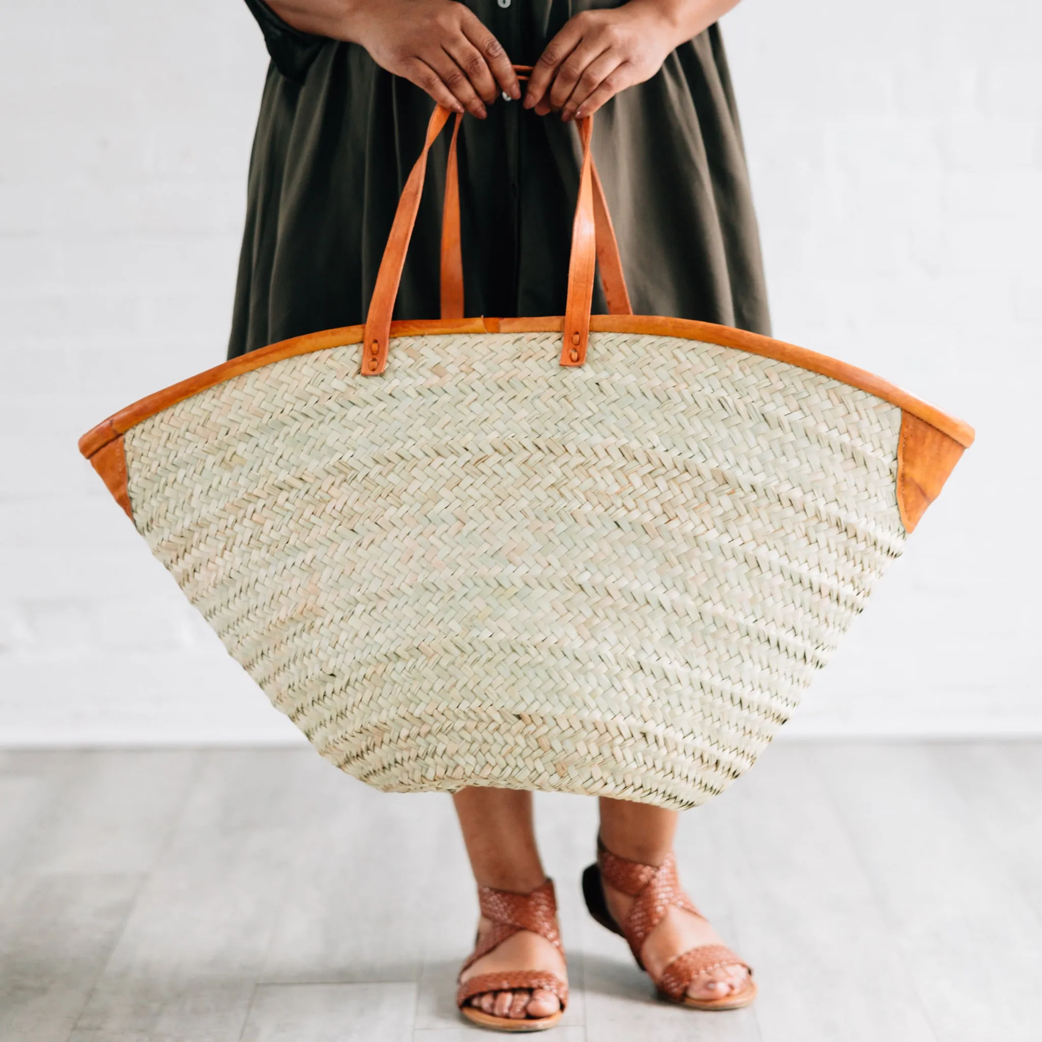 Rosemerra Handwoven Basket Tote