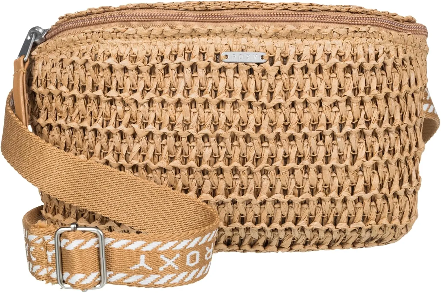 Roxy Women's Sling Bag | Crochet | Woven | Fanny Pack | Waist Bag | Travel | Beach | Vacation | Natural