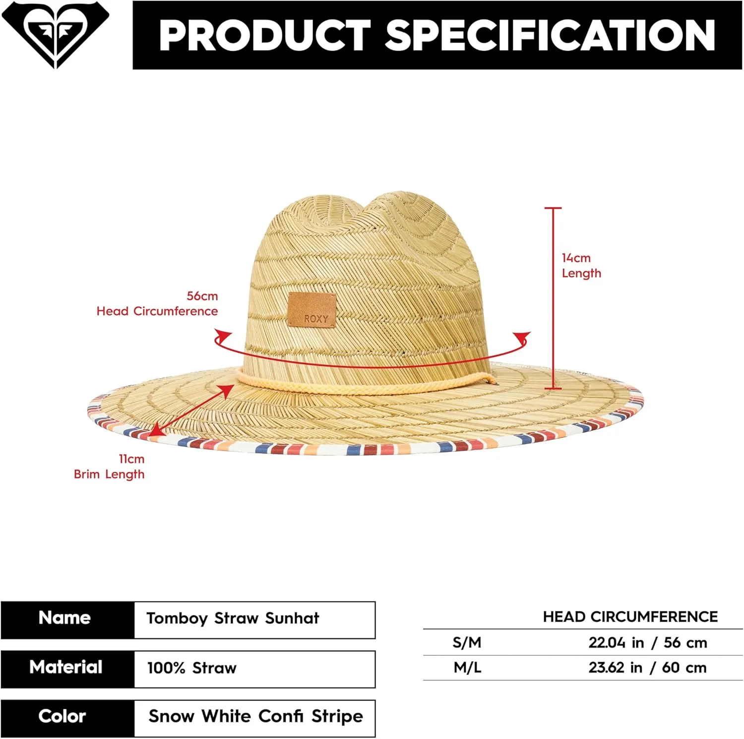Roxy Women's Tomboy Straw Hat