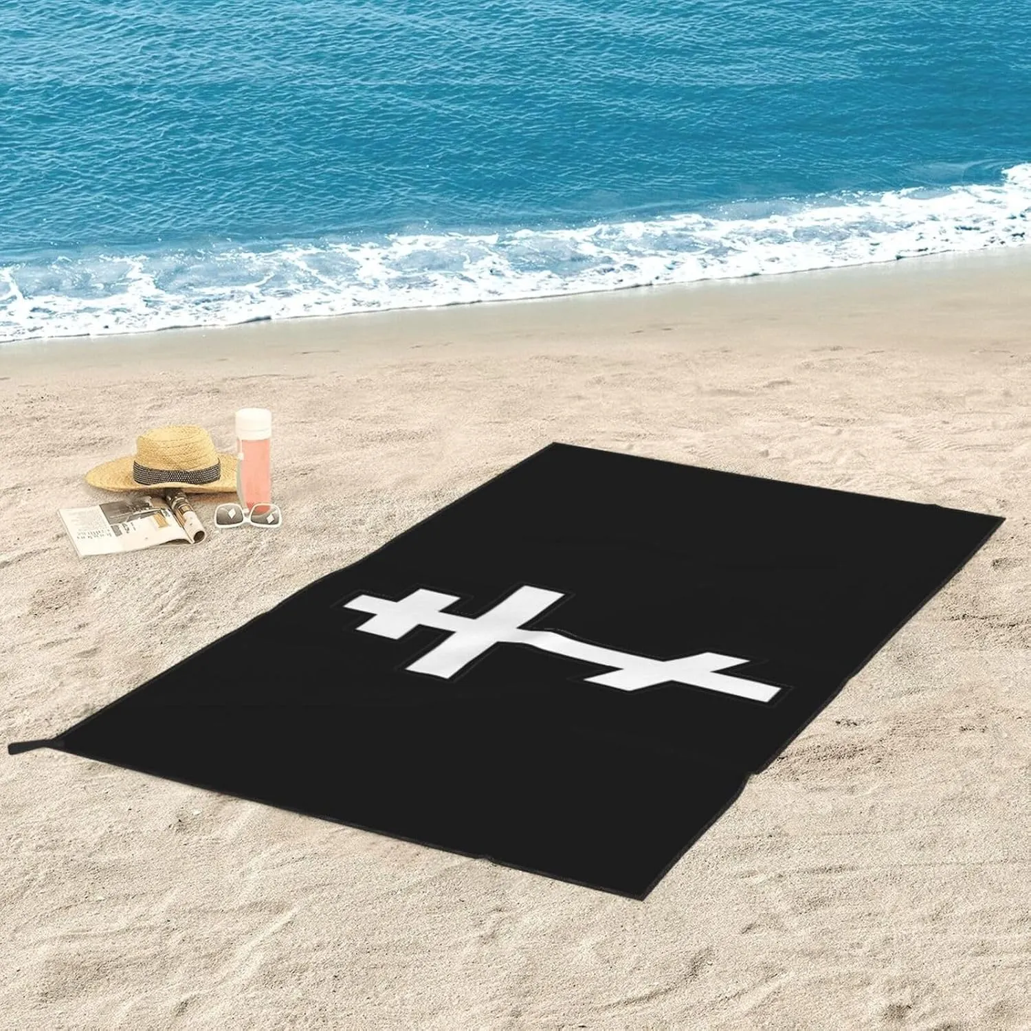 Russian Greek Byzantine Orthodox Cross Beach Towel Quick Dry Sand Free Lightweight Large 31.5"x63" with Travel Bag - Vacation Essentials Bath Towel for Pool, Summer