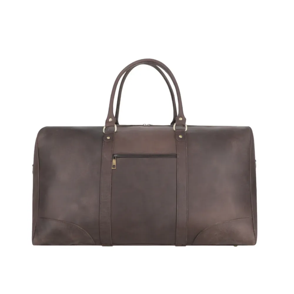 Rustic Brown Leather Duffle