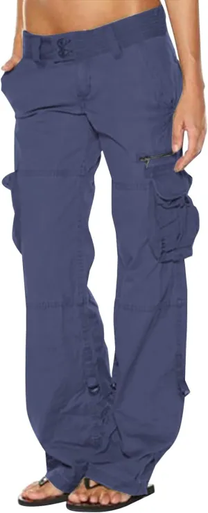 Ruziyoog Women's Tactical Cargo Pants High Waisted Hiking Tactical Army Combat Work Combat Military Trouser with Multi-Pocket