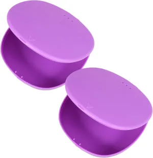 SAFIGLE 2pcs Silicone Storage Box Pixie Discs Period Case for Women Travel Essential