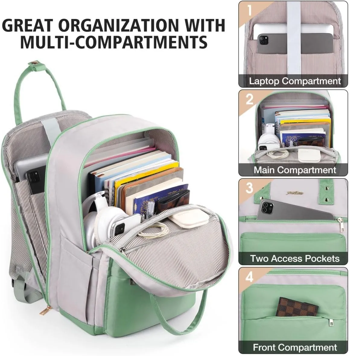 School Backpack for Teens Girls Cute Bookbag Book Bags Laptop Bag,Computer Bags for Women for College Work Office Mochila de Viaje Mujer