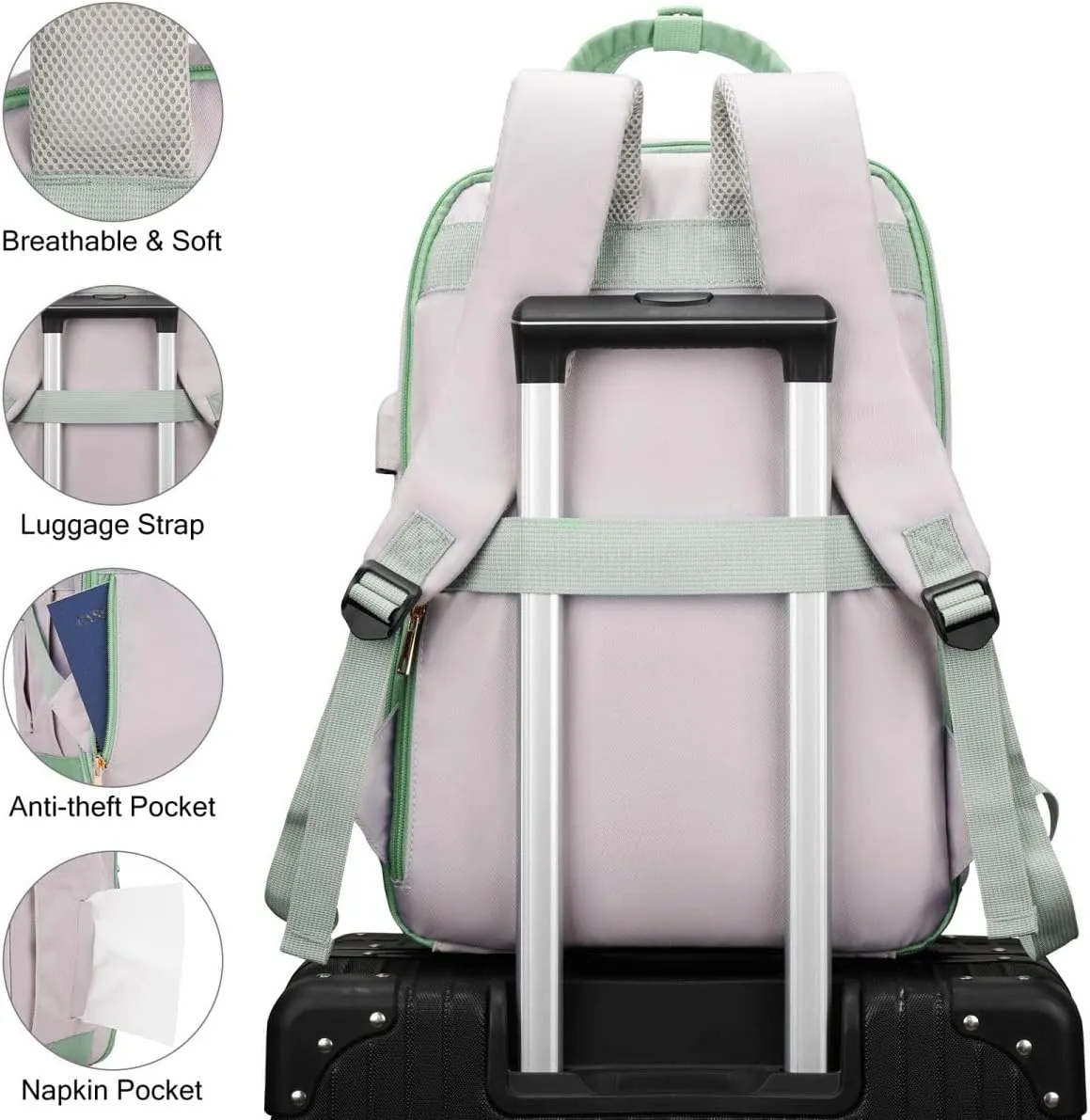 School Backpack for Teens Girls Cute Bookbag Book Bags Laptop Bag,Computer Bags for Women for College Work Office Mochila de Viaje Mujer